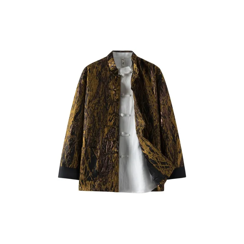 XUANSHENG Jackets Coats Men's Dark Yellow-1