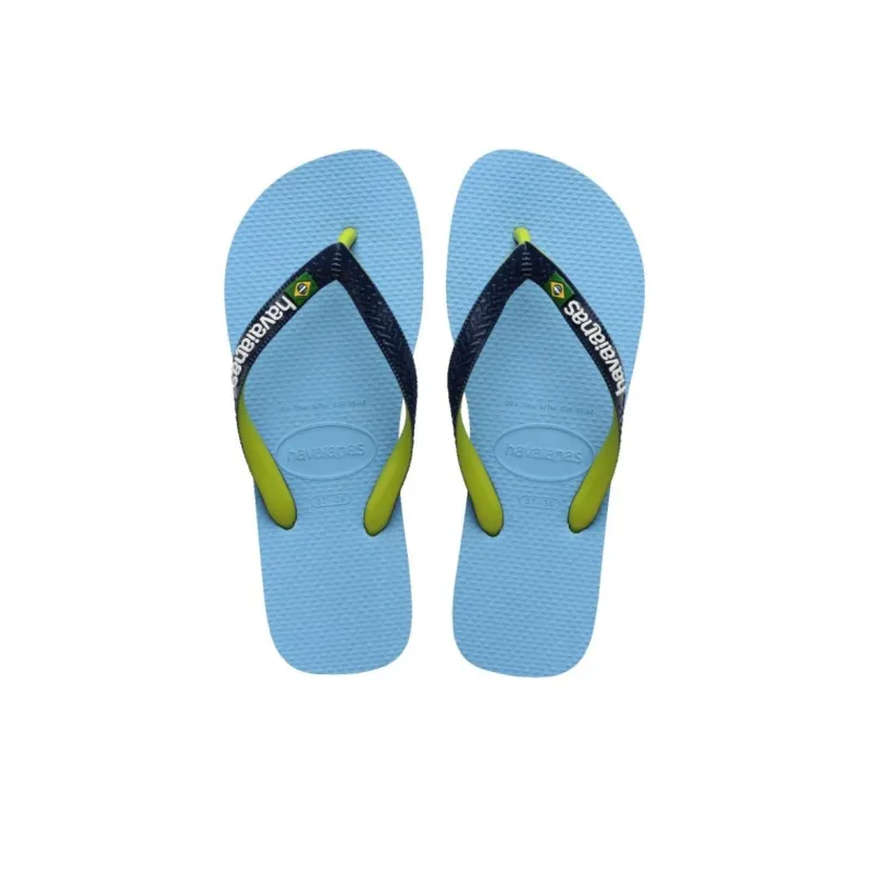 Havaianas Rubber Sole Abrasion Resistant Flip Flops Women's Blue-4