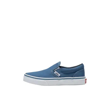 Vans Slip-on Anti-Slip Wear-Resistant Low-Top Kids' Skateboarding Shoes Marine Blue Children Aged 3-7 Years Old