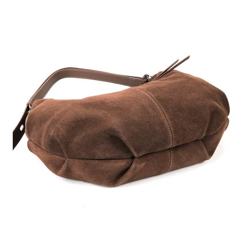 YOCAMU Cow Leather Shoulder Bag Regular Women's Caramel Brown/Coffee-4