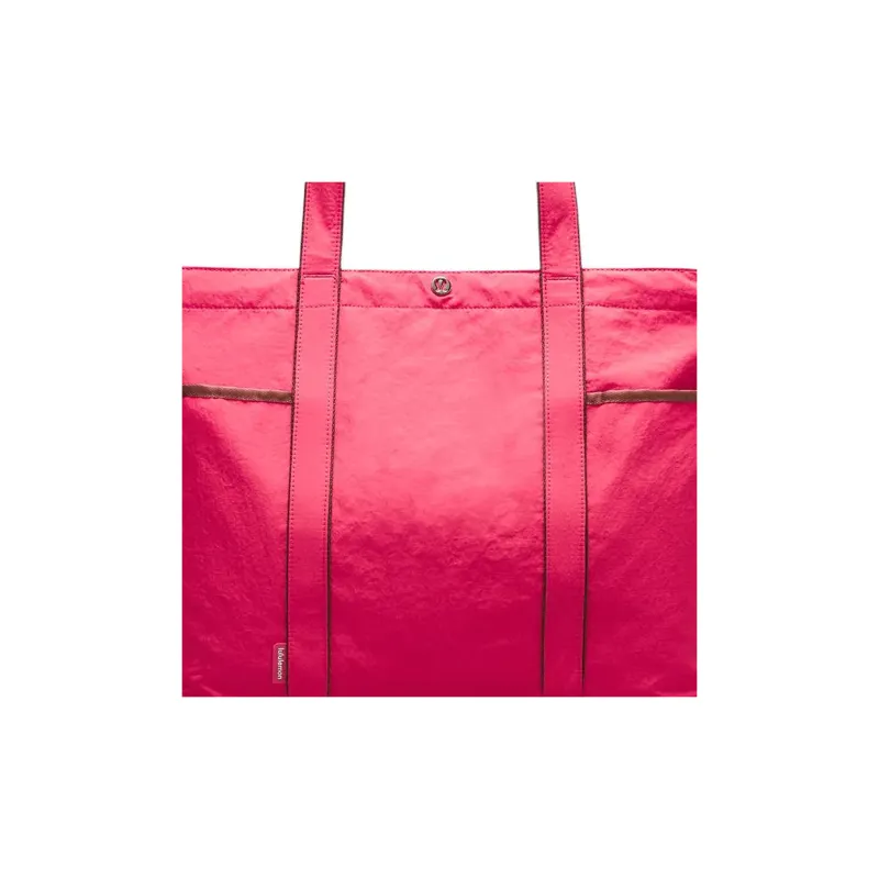 Lululemon Polyester Spandex Tote Bag Shopping Bag Shoulder Bag Handbag Regular Women's Enamel Pink With Bronze-2