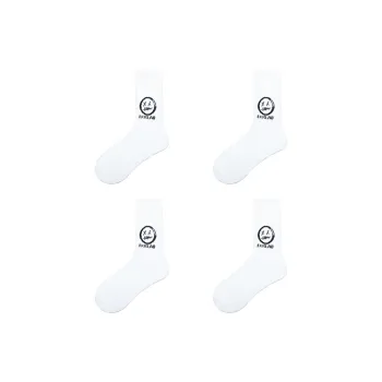Kinglake Mid Calf Socks Unisex 4 Pack White