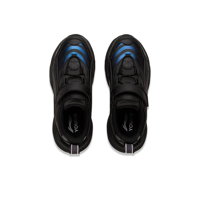 LINING YOUNG Sports Life Collection Cushioning Rebound Low Top Casual Shoes Black Kids'-3