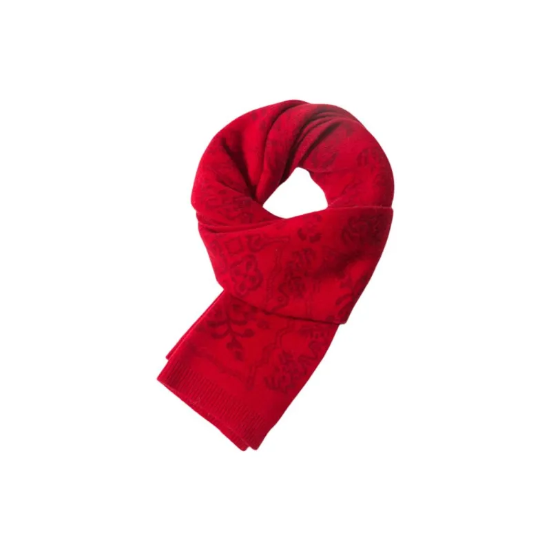H YXIANG Wool Knit Scarves Women's-1