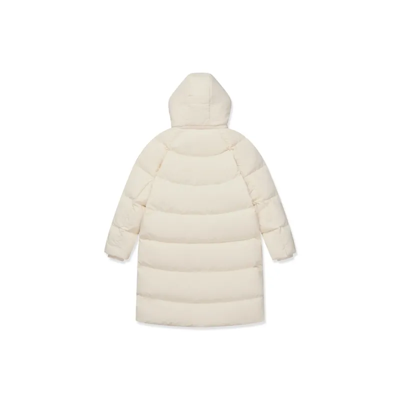 Erke Comprehensive Training Collection Sports Lifestyle Collection Down Jacket Women's Cheese White-1