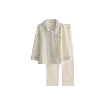 METE WHALE MT Pajama Set Women's Milk White Dot