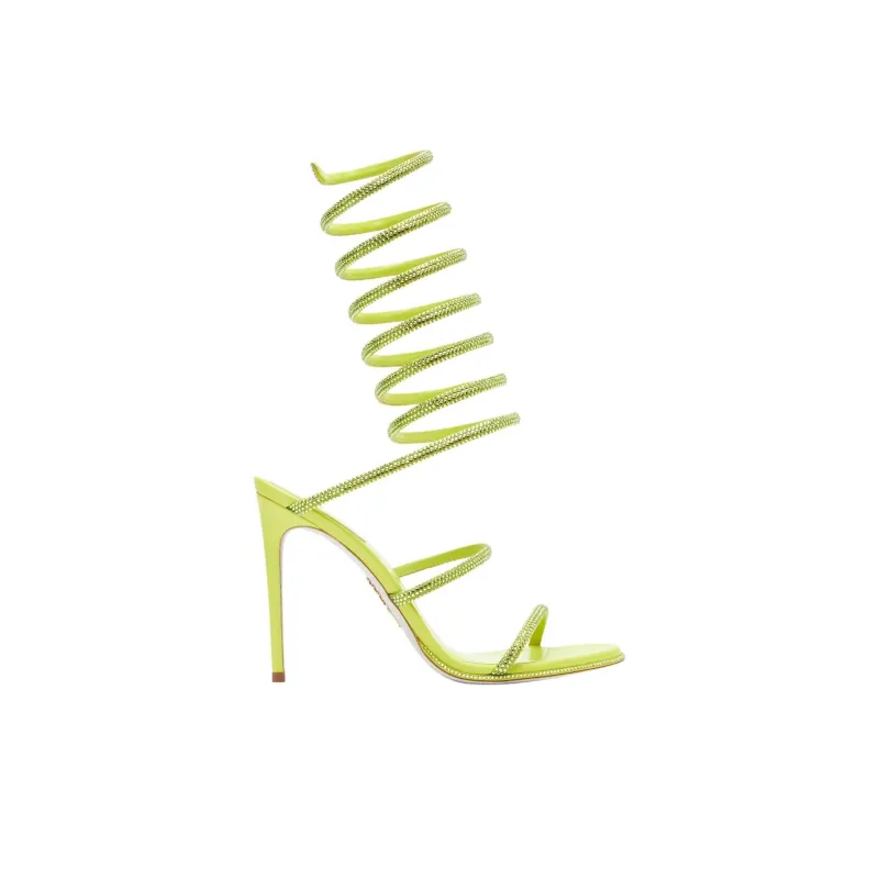RENE CAOVILLA Cleo One Strap Sandals 10.5cm Women's Yellow-1