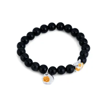 LONGFENGYUAN Obsidian Bracelets Men's
