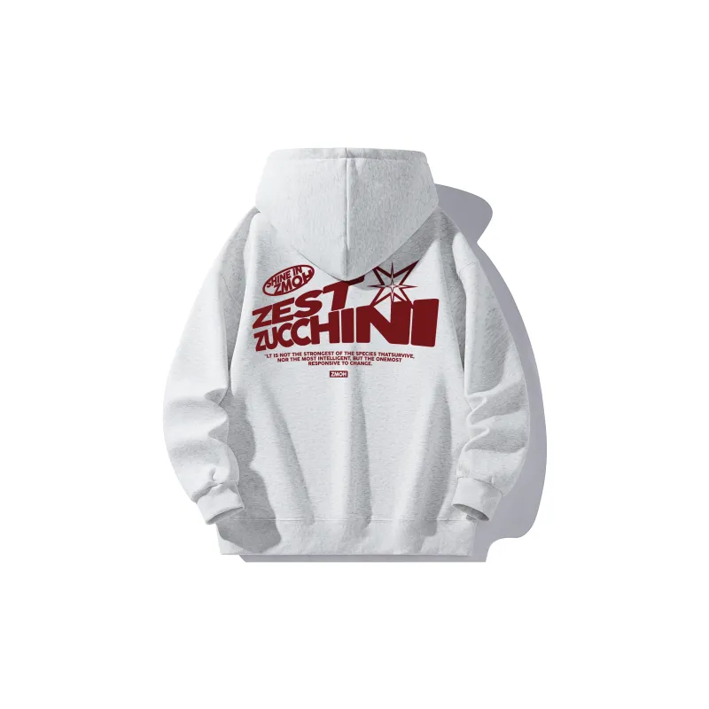 ZMOH Fleece Lined Hoodie Unisex Couple's-8