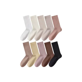 Temooues Mid Calf Socks Women's Combo Set