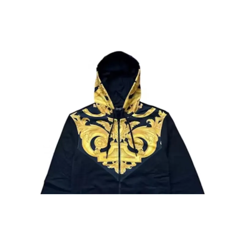 VERSACE Medusa Print Zip Up Hoodie-1