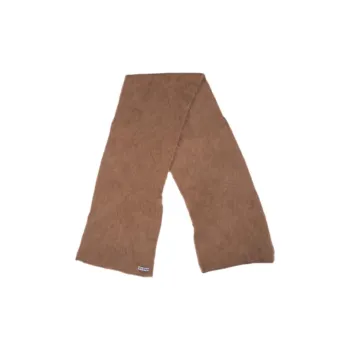 By Far Alpaca Knit Scarves Unisex Brown/Purple