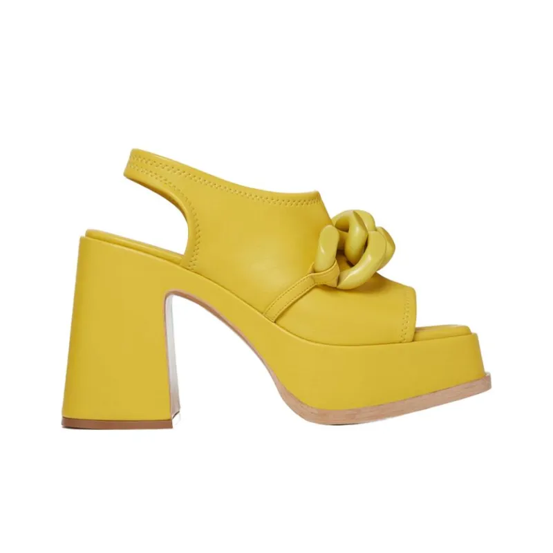 Stella McCartney Chain-link 125mm Block Heel Sandals-1