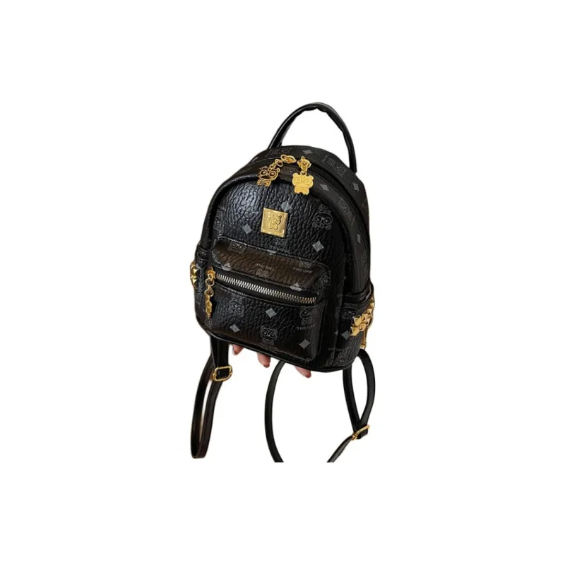 BAODIDAISHU Pu Backpack Women's White/Pink/Brown-59