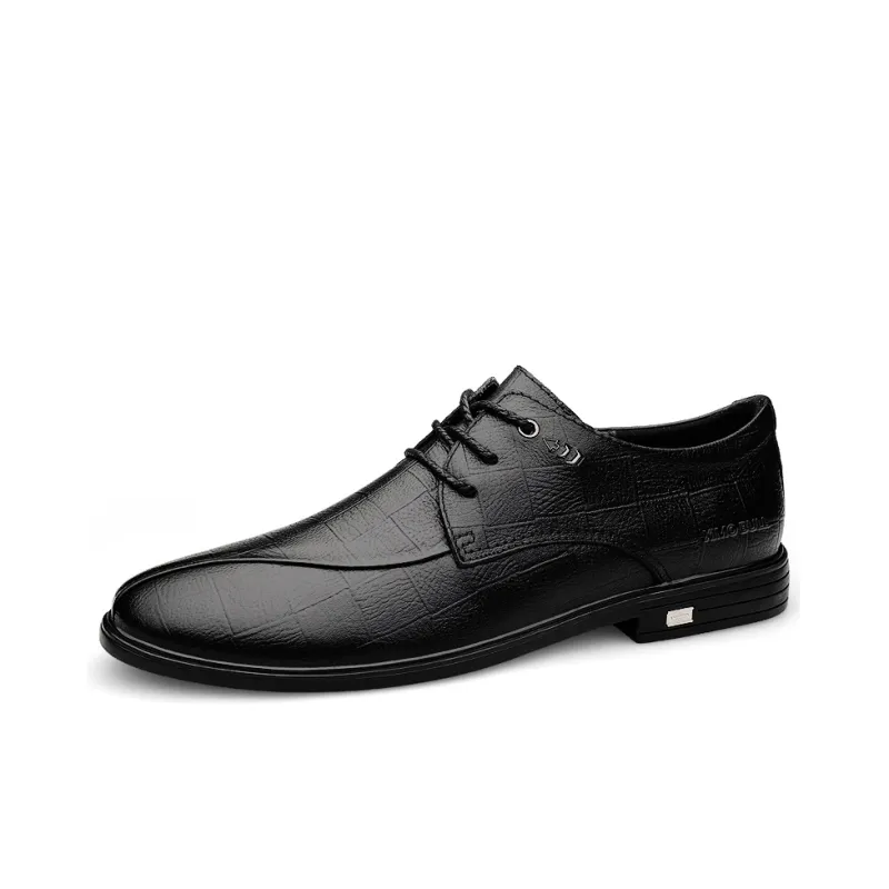 XIMO BULL Dress Shoes Men Low Top Black/Brown-1