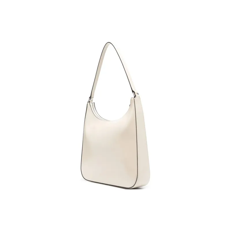 Staud Calfskin Handbag Shoulder Bag Women's White & Black-1