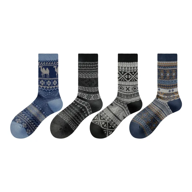 ZEROIN Mid Calf Socks Men's 4 Pack-12