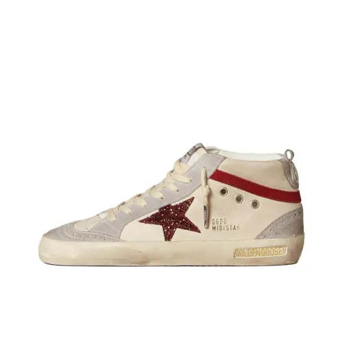 Golden Goose Mid Star High-Top Skateboard Shoes Women's White