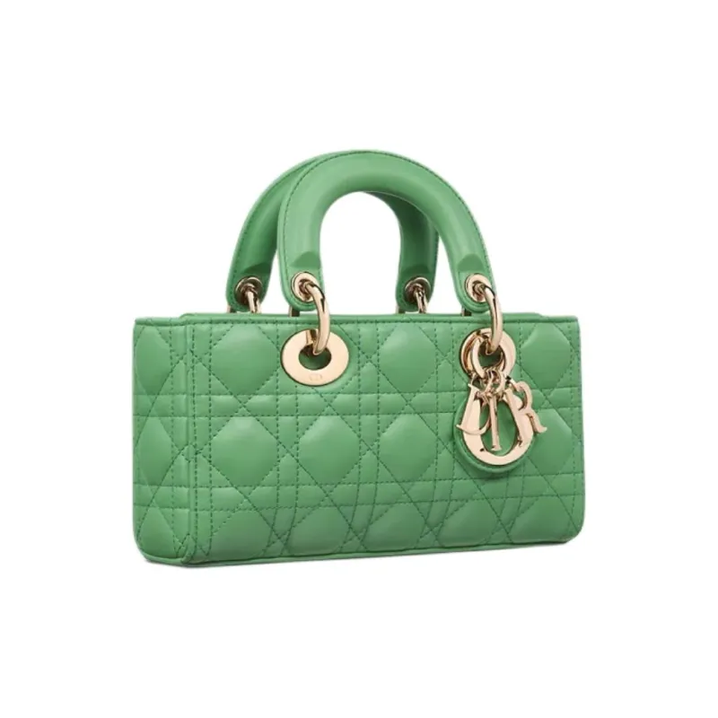 DIOR Lady D Joy Lambskin Lady Dior Bag, Shoulder Bag, Crossbody Bag, Handbag Small Size Women's Jade Green-1