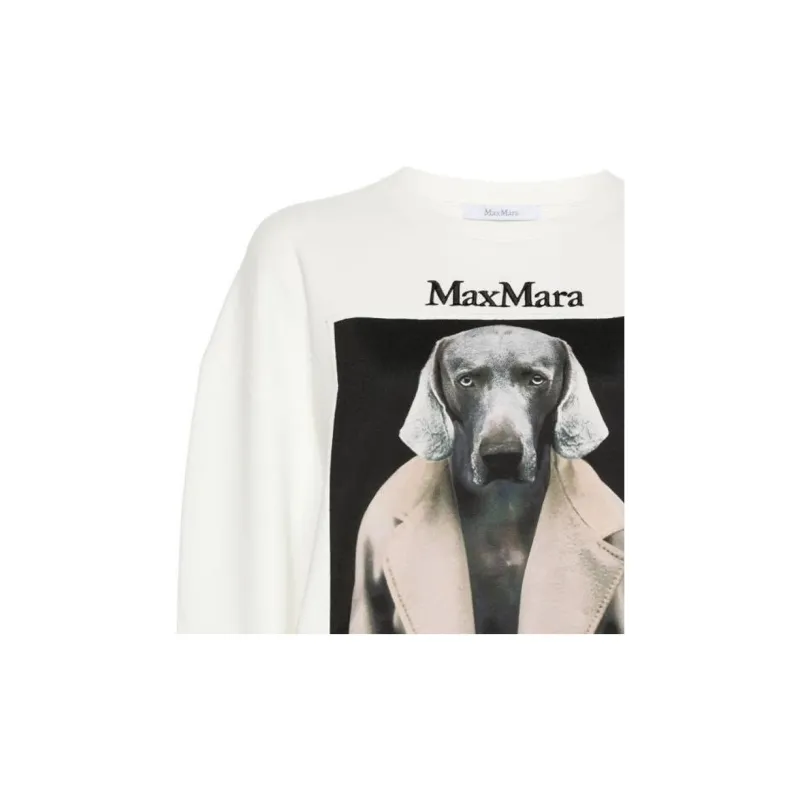 MaxMara Logo Embroidered Crewneck Sweatshirt-4