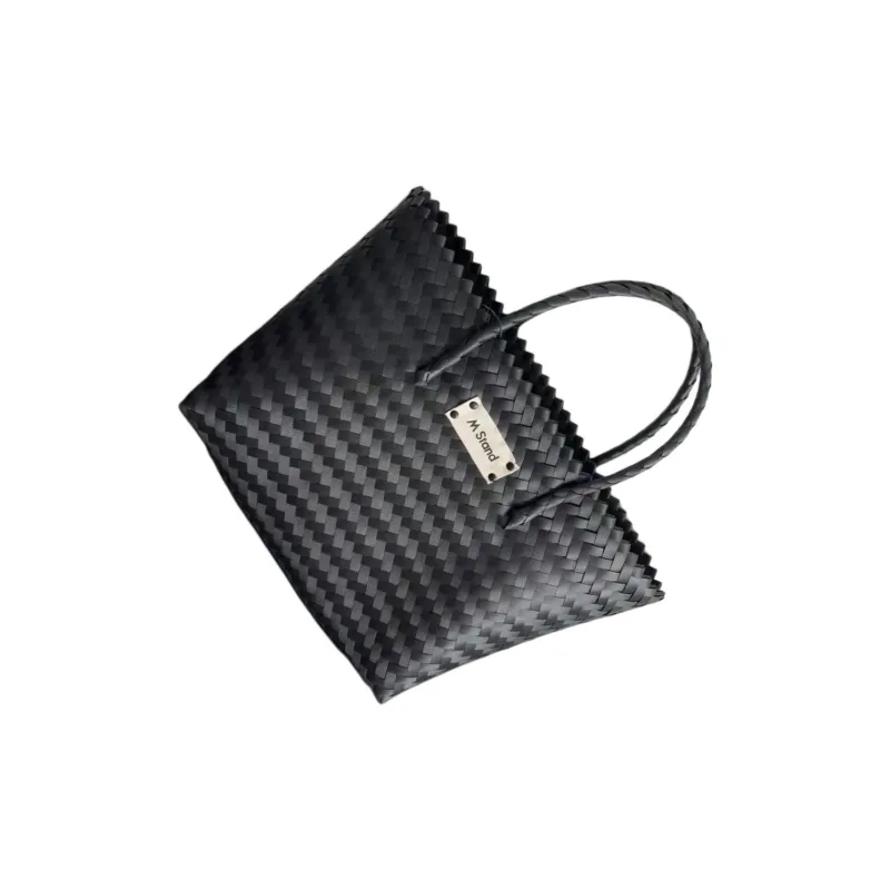 M Stand Polypropylene Pp Tote Bag, Shopping Bag, Handbag Regular Women's Black-2