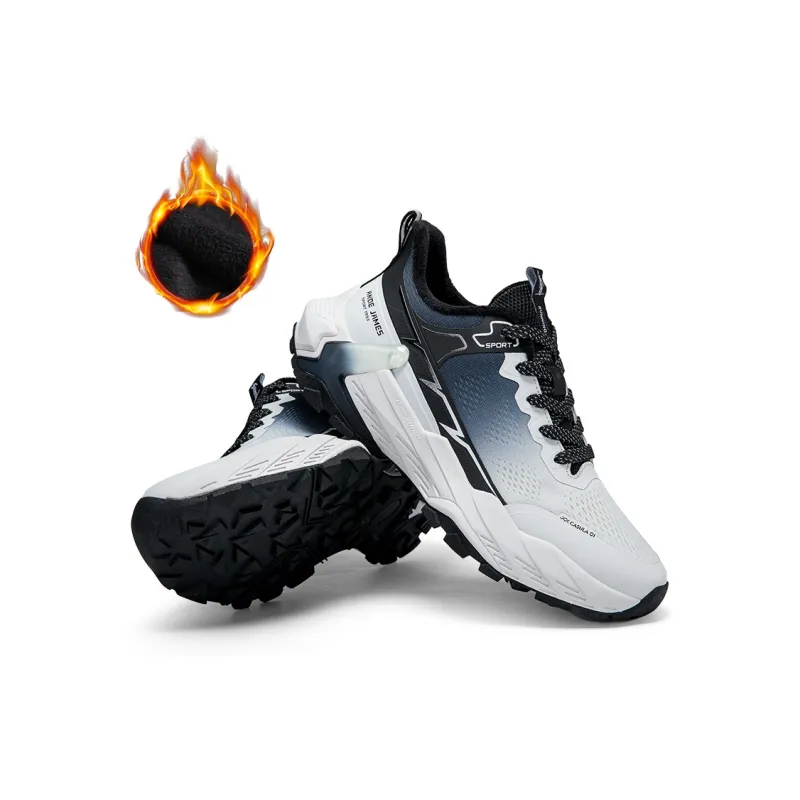 ANDEZHANMUSI Running Shoes Men Low Top Black/Gray-9