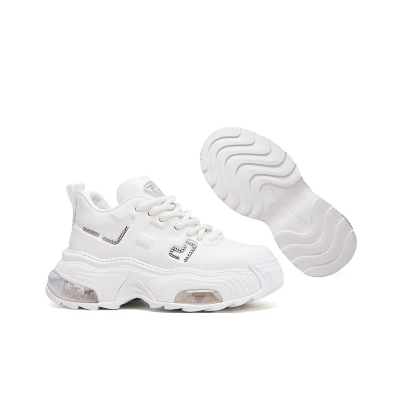 U7 Chunky Sneakers Men Mid Top White-3