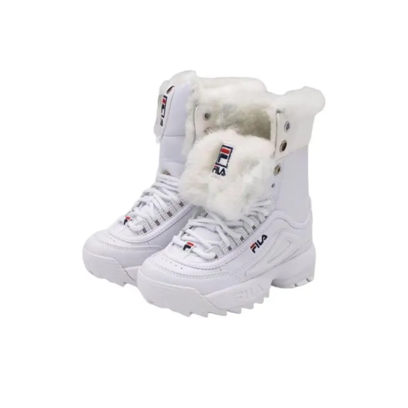 FILA Disruptor Thermal Height Increase Crew Snow Boots Women's White-4
