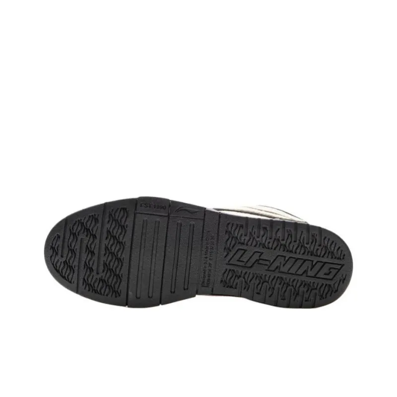 LiNing Wave Pro Non-slip Lightweight Low-Top Skateboard Shoes Men's Stone White Gray-4