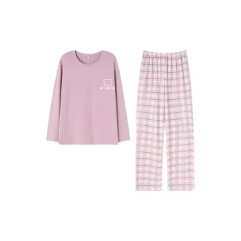 Ordifen Pajama Set Women's Pink Purple