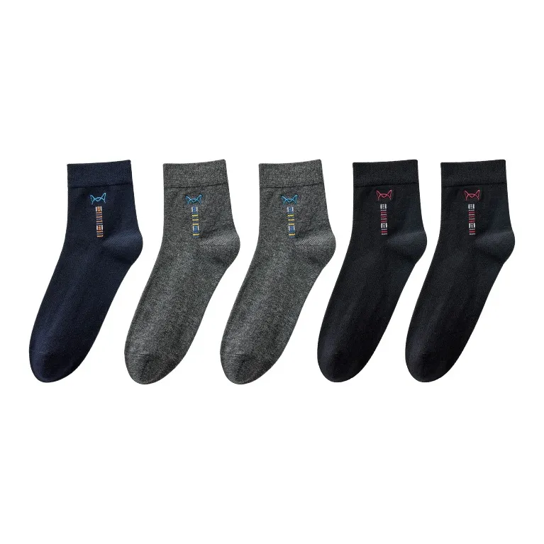 MIIOW Mid Calf Socks Men's 5 Pack-15
