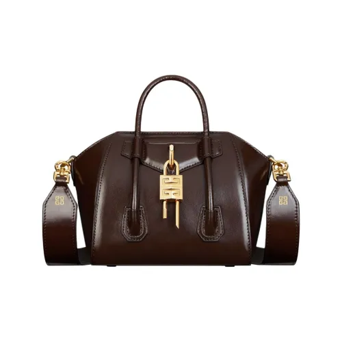 Givenchy Antigona Calfskin Shoulder Bag Crossbody Bag Handbag Mini Women's Ebony Brown