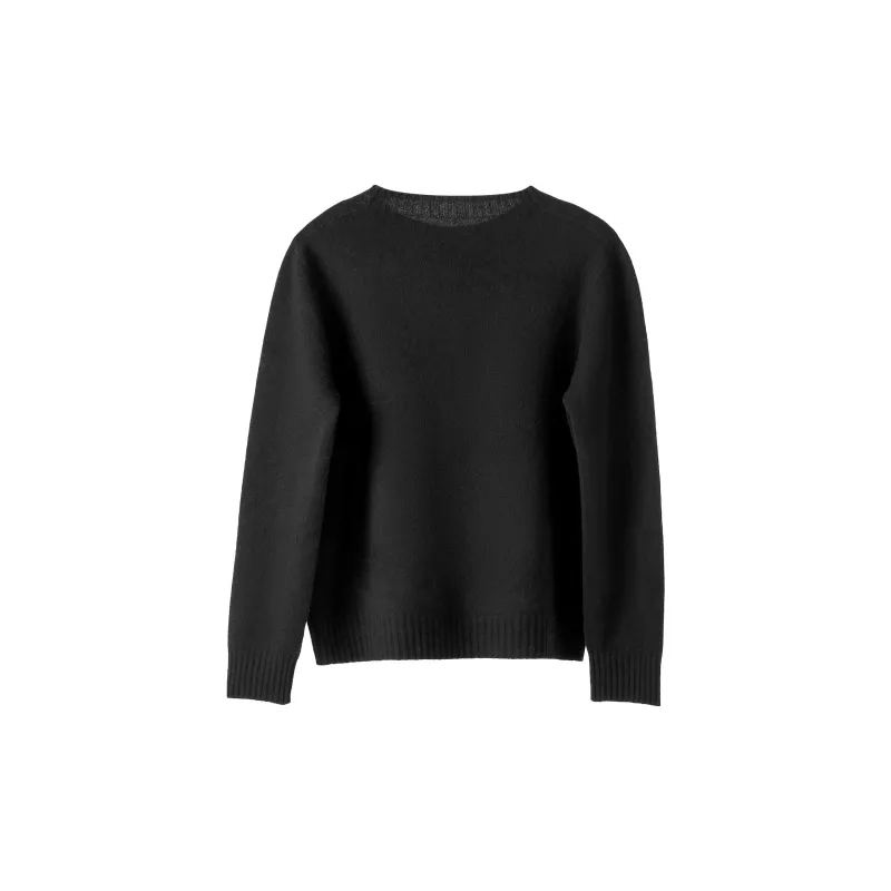Fstudio Fashion Loose Fit Commute Base Knitwear Women's Black-4