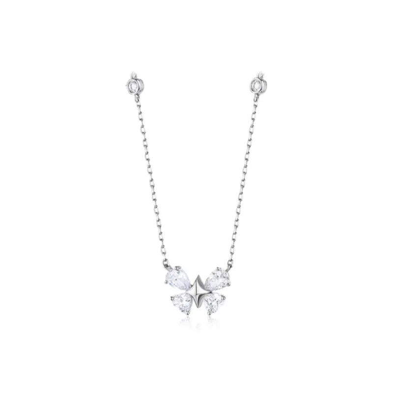 WANLIACC Alloy Starlight Butterfly Necklace Women's-3