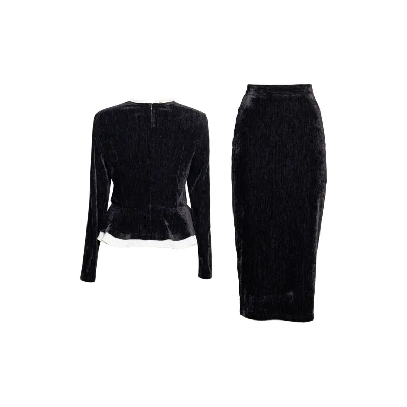 ROEYSHOUSE Skirt Set Women's Black-1
