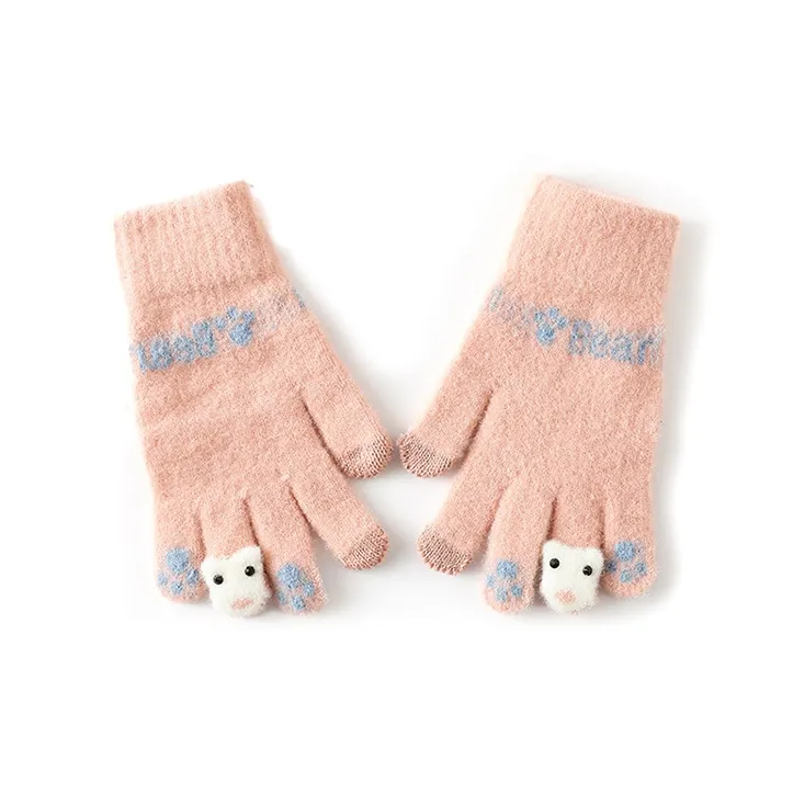 Lanza Acrylic Knit Gloves Women's-0