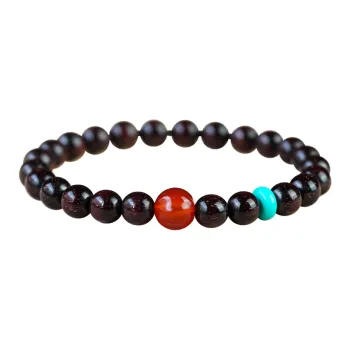FANGYUANXIAOFU Pterocarpus Wooden Bracelets Unisex
