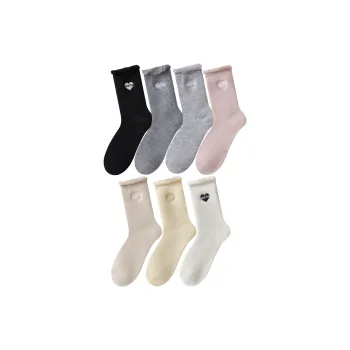 Temooues Mid Calf Socks Women's Combo Set