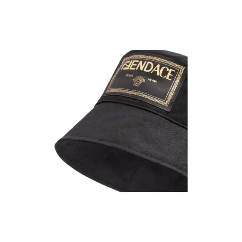 FENDI Fendace Canvas Logo Bucket Hat-2