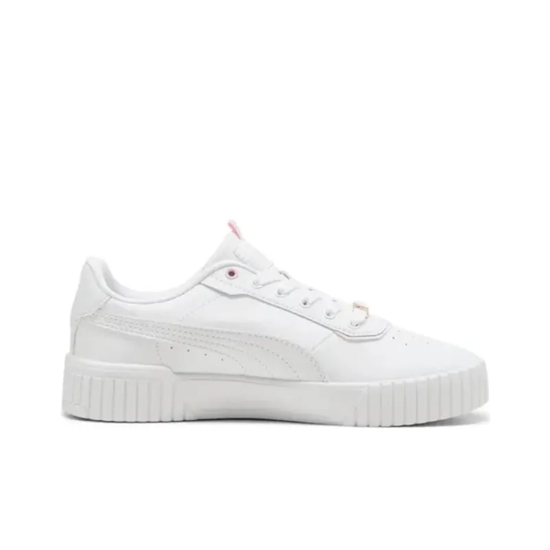 PUMA Carina 2.0 Anti Slip Wear Resistant Low Top Skateboard Shoes Women's White Pink-1