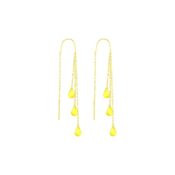 DEMONE 18K Gold Drop Earrings Women's