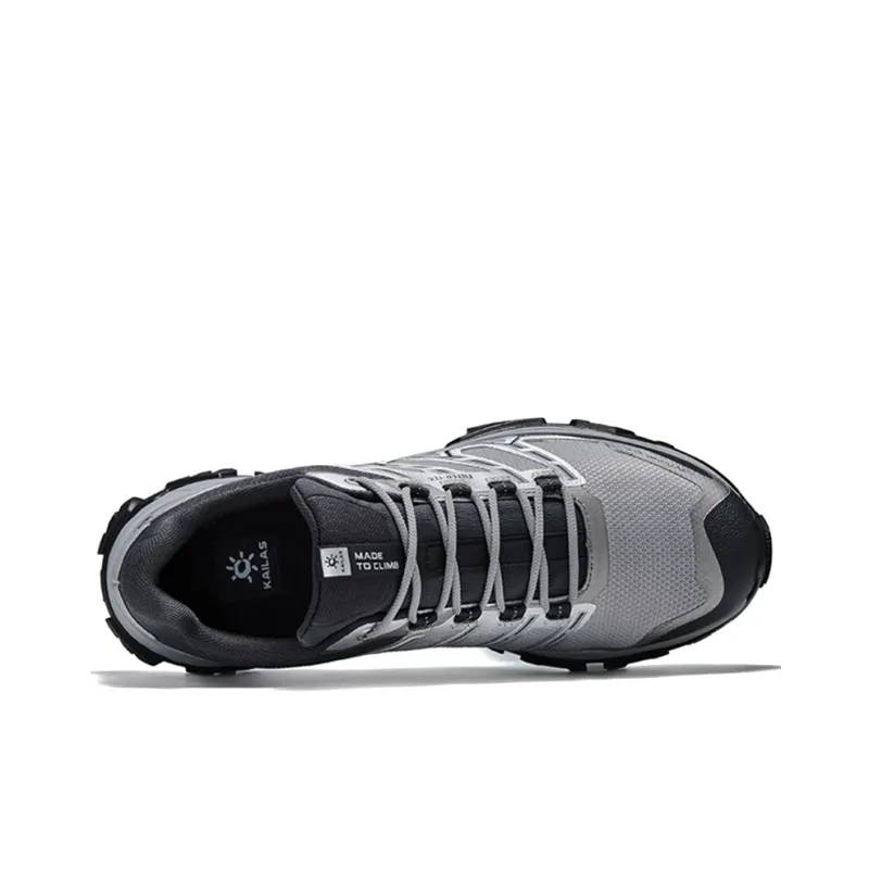 KAILAS Anti Slip And Wear Resistant Water Resistant Low Top Hiking Trekking Shoes Men's Metallic Silver Gray-2