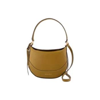 Vanessa Bruno Cow Leather Shoulder Bag, Crossbody Bag, Handbag Women's Ginger Yellow