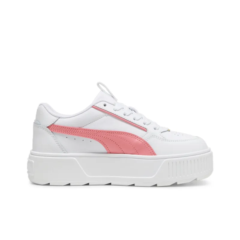 PUMA KARMEN REBELLE Anti-Slip Wear-Resistant Low-Top Kids' Skateboarding Shoes White Pink Teenagers-1
