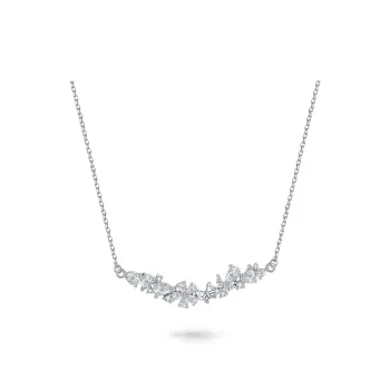 MAGICPOLE 999 Fine Silver Zircon Necklaces Women's Silver Gift Box Sets