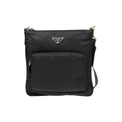 prada galleria Nylon Crossbody Bag, Shoulder Bag Women's Black