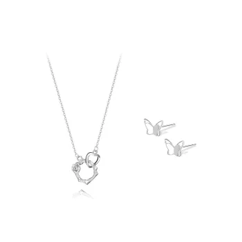 BLANK IN BLANK Sterling Silver Necklaces Women's Bestie Couple Gift For Girlfriend's Birthday Girl