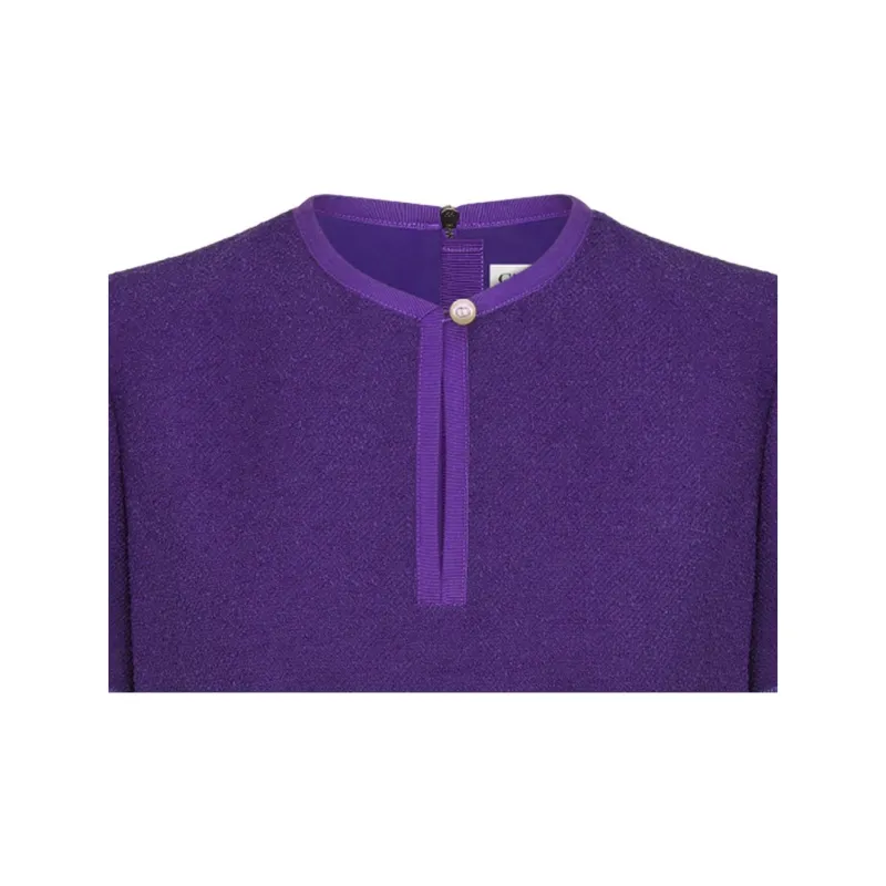 DIOR FW24 Short Sleeved Dresses Women's Purple-2