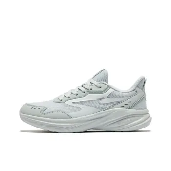 Erke Hunt Slip Resistant Lightweight Rebound Low Top Running Shoes Women's Light Gray Green