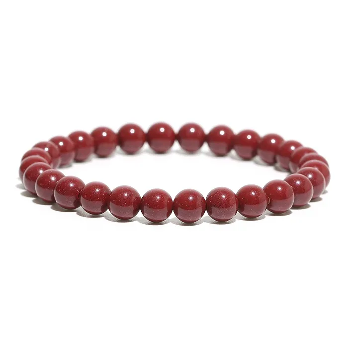 Baozhi Reconstructed Cinnabar Jade Bracelets Unisex-14